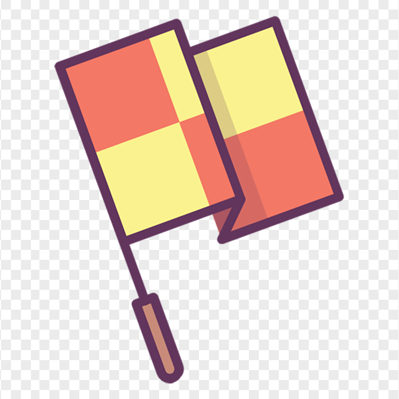 Offside Flag Football Vector Icon