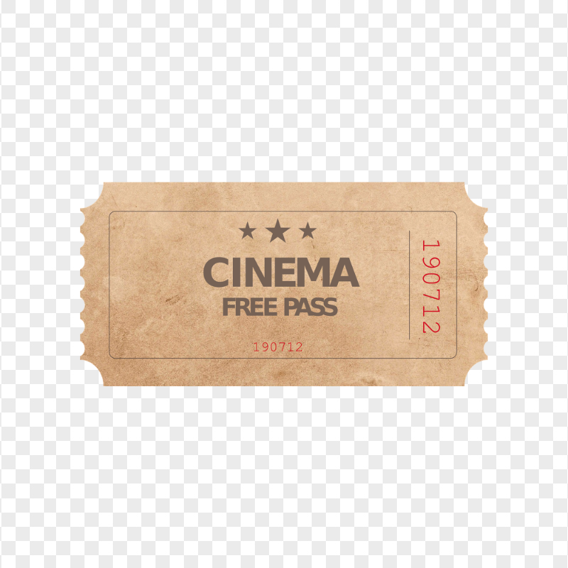 Old Cinema Free Pass Ticket PNG