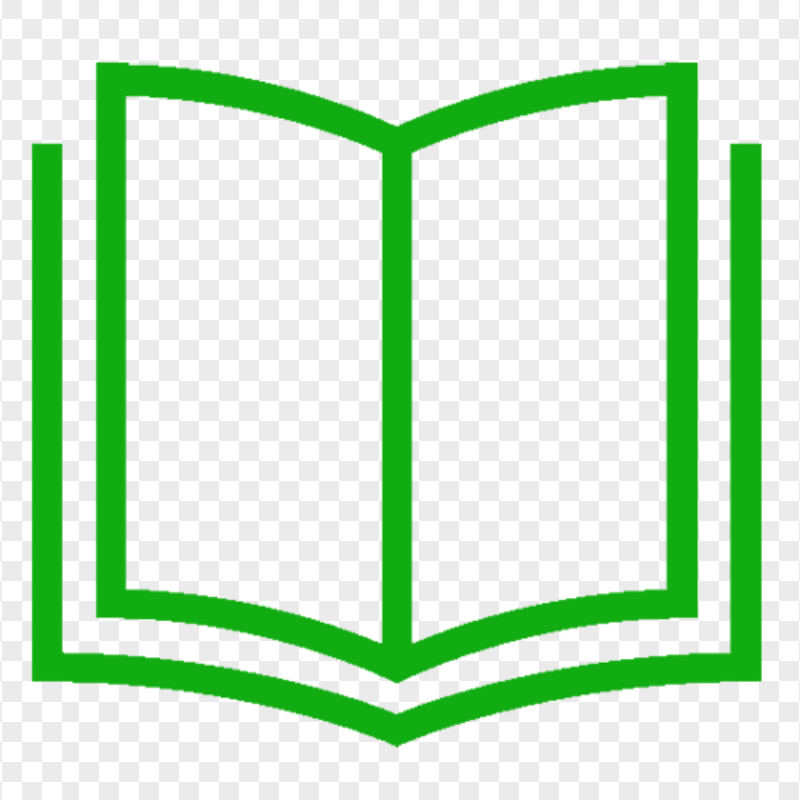 Open Book Green Icon Symbol PNG Image