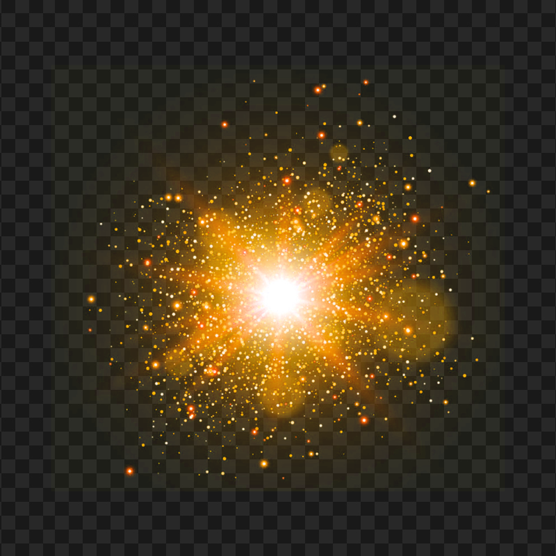 Orange Bright Explosion Light Effect HD PNG