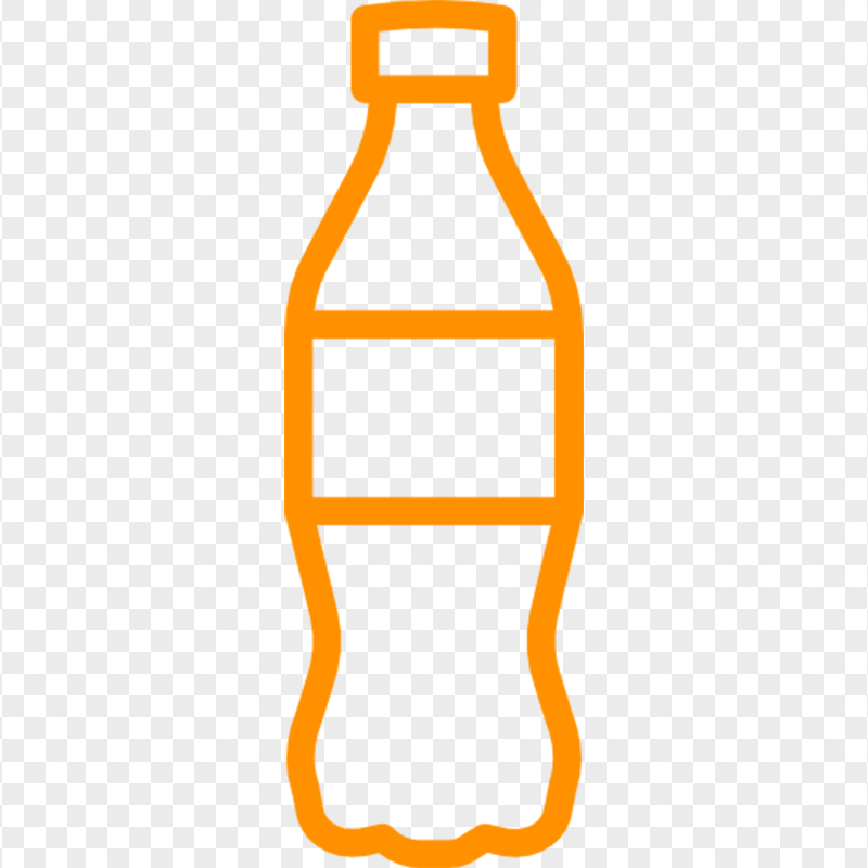 Orange Cola Water Plastic Bottle Icon PNG