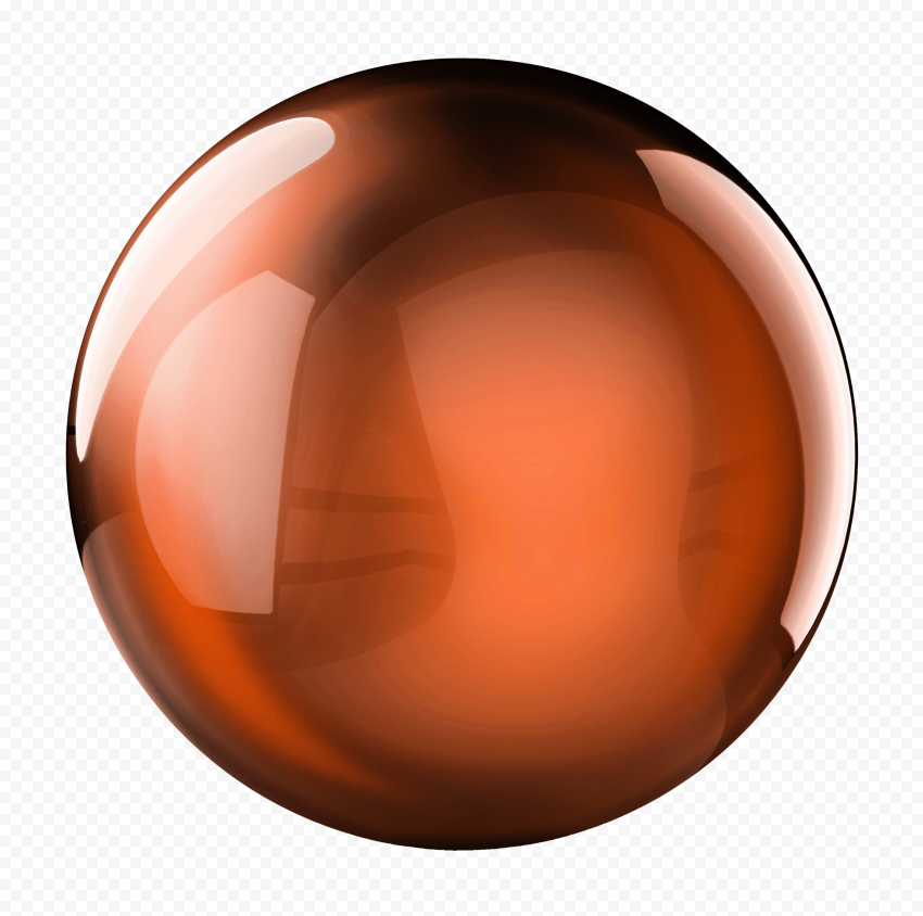 Orange Glass Sphere Ball Download PNG Citypng