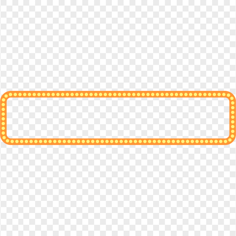 Orange Glowing Bulbs Frame PNG