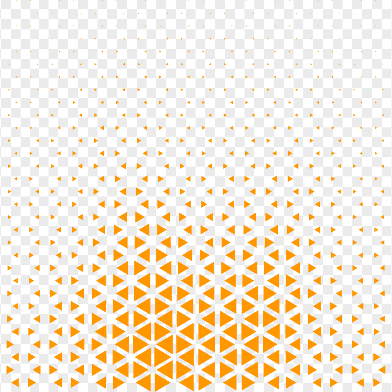 Orange Halftone Triangle Dots Abstract Pattern PNG