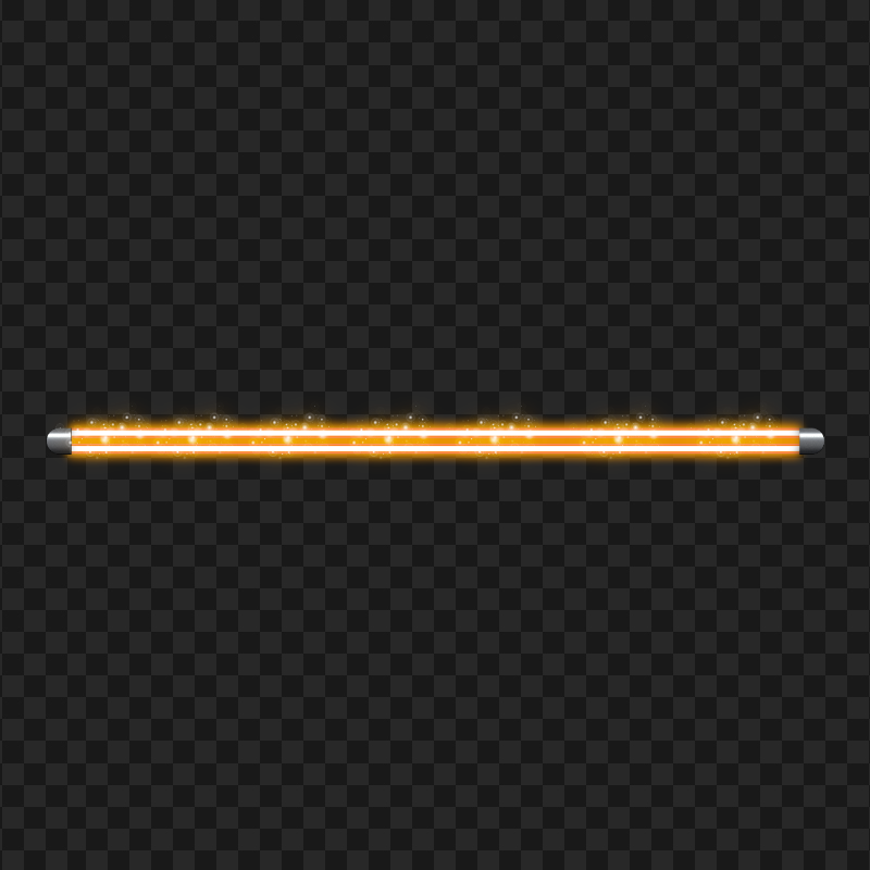 Orange Neon Line Light Led PNG