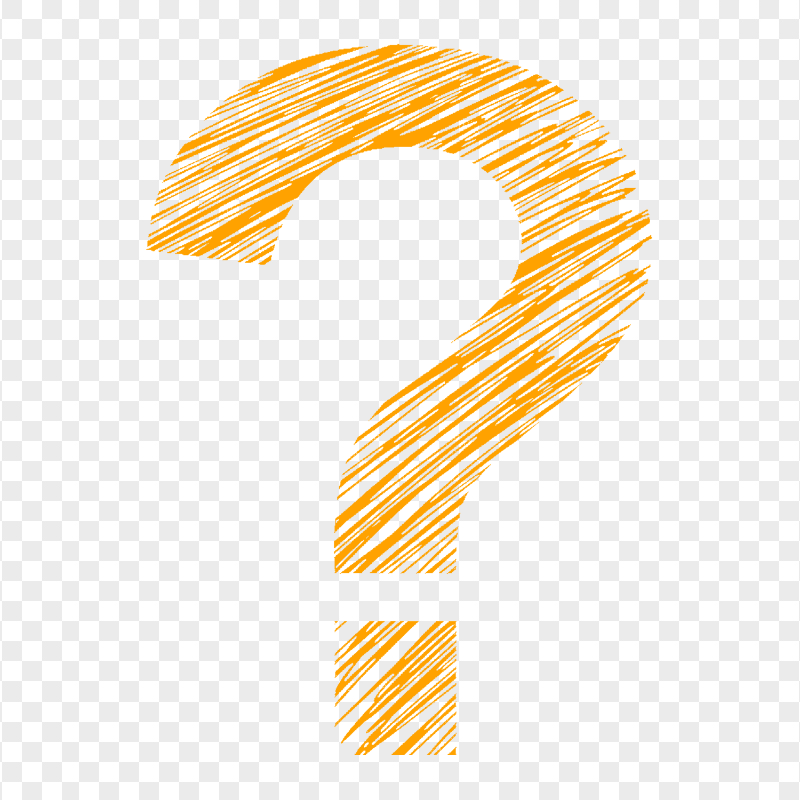 Orange Scribble Question Mark Sign PNG IMG