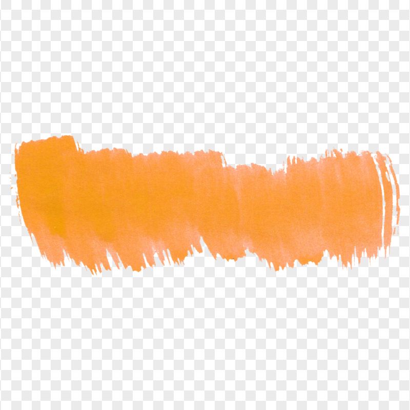 Orange Watercolor Brush Banner PNG