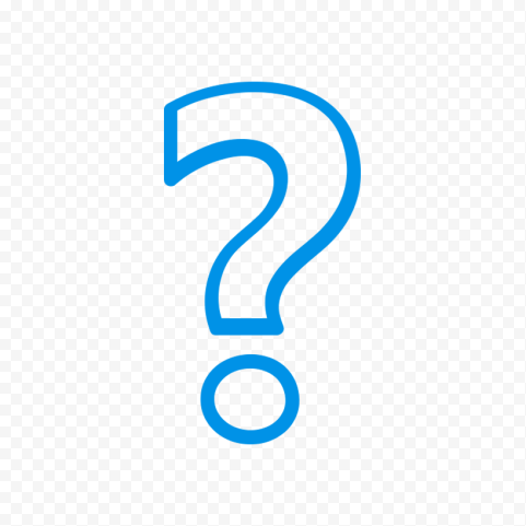 Outline Blue Question Mark Symbol Icon PNG