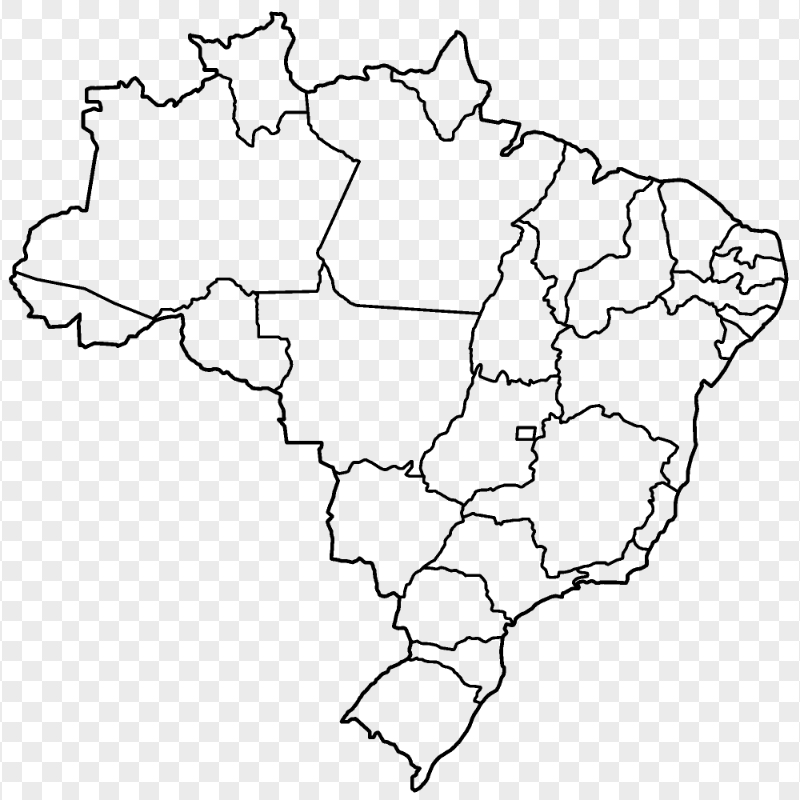 Outline Brazil Map FREE PNG