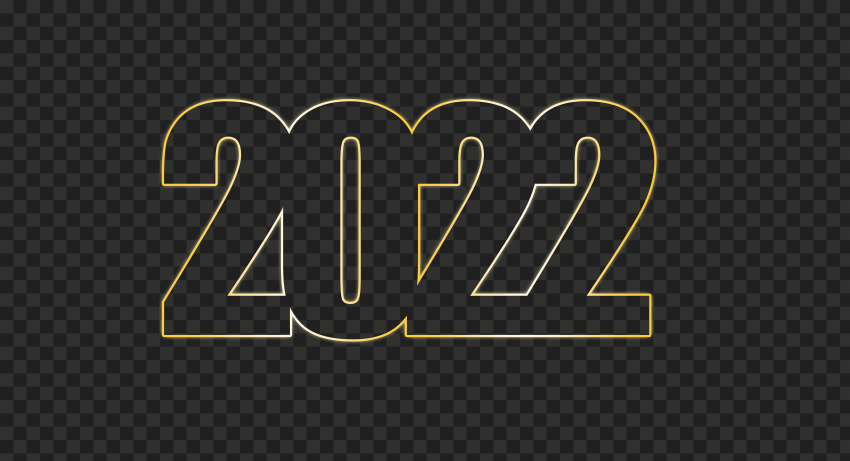 Outline Gold 2022 Text FREE PNG