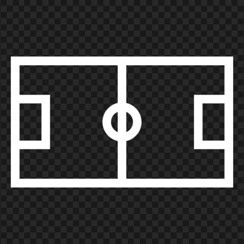 Outline Pitch Stadium White Icon PNG