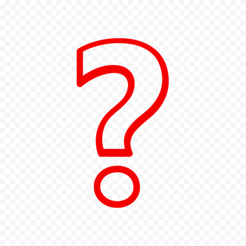 Outline Red Question Mark Symbol Icon PNG