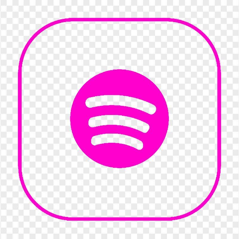 Outline Spotify Square App Icon FREE PNG