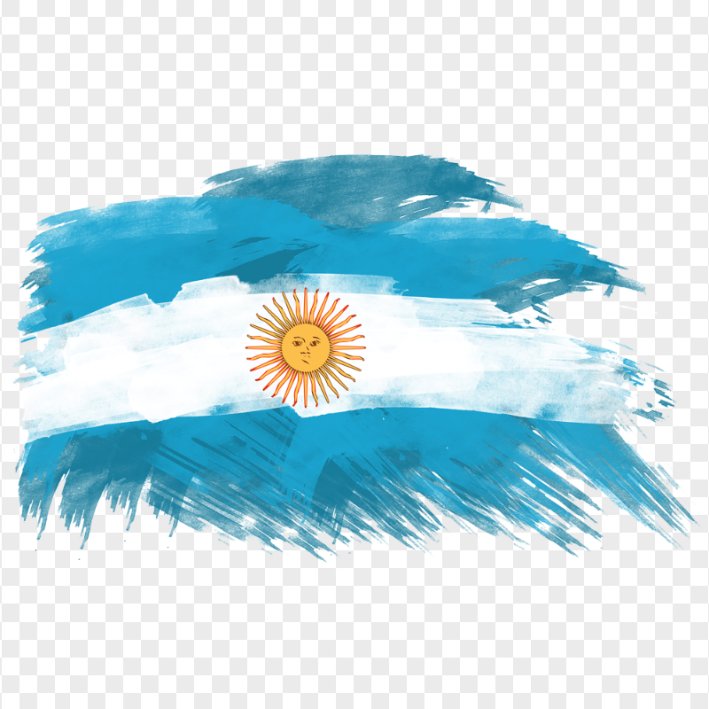 Painting Argentina Flag PNG