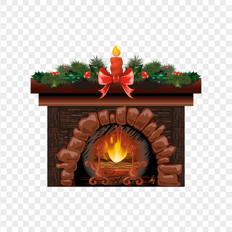 Painting Christmas Fireplace Illustration HD PNG