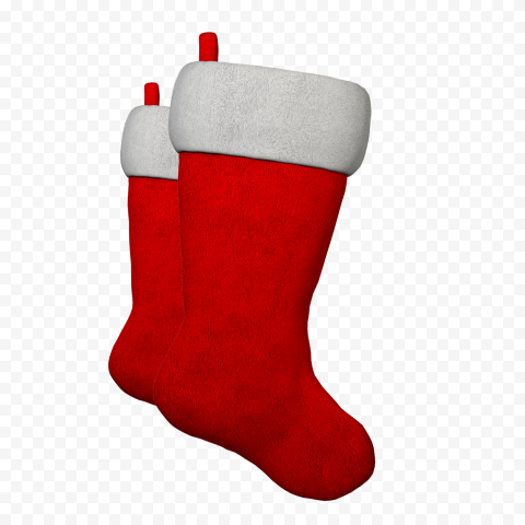 Pair Of Red Santa Christmas Socks HD PNG