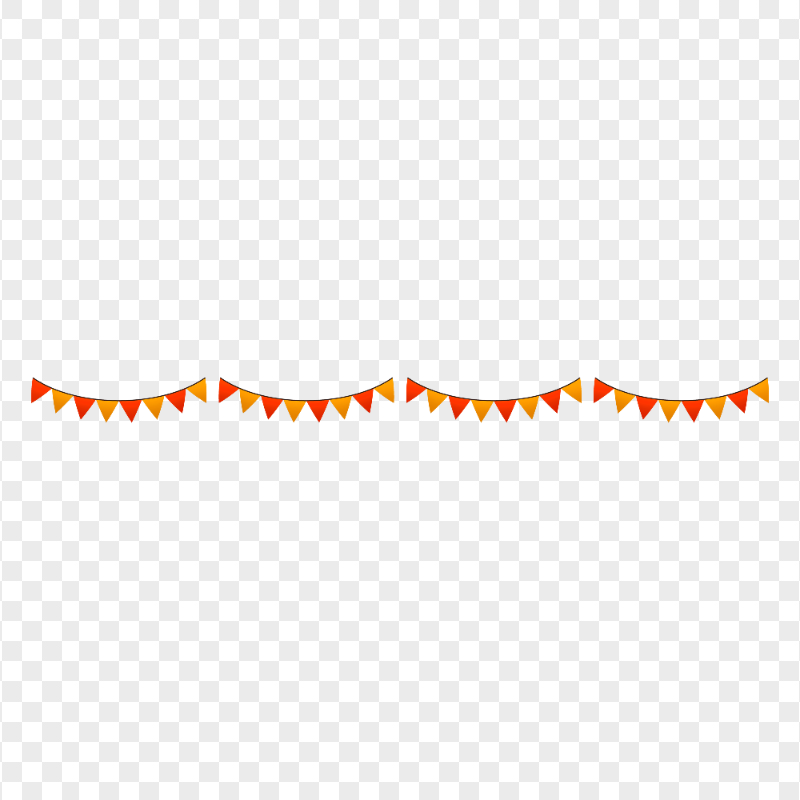 Pennant Bunting Border PNG