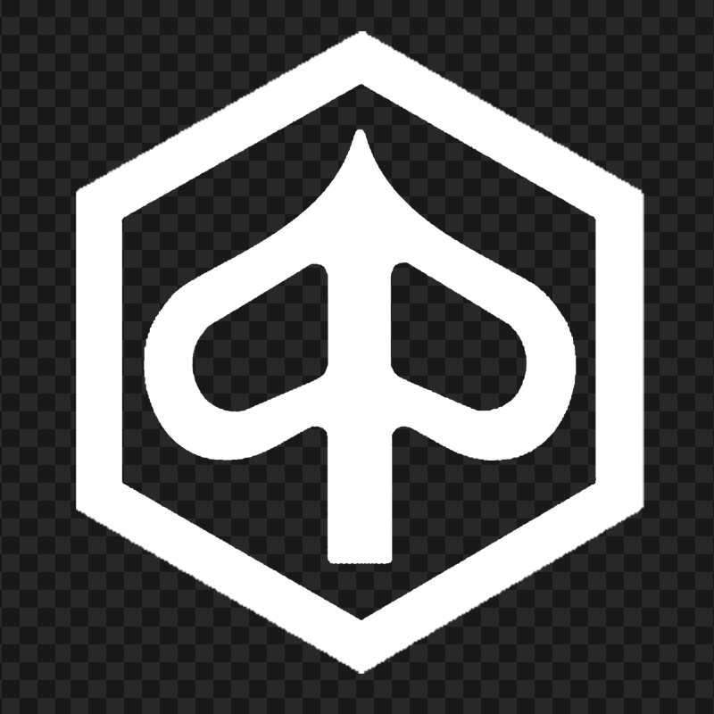 Piaggio White Logo Icon Sign