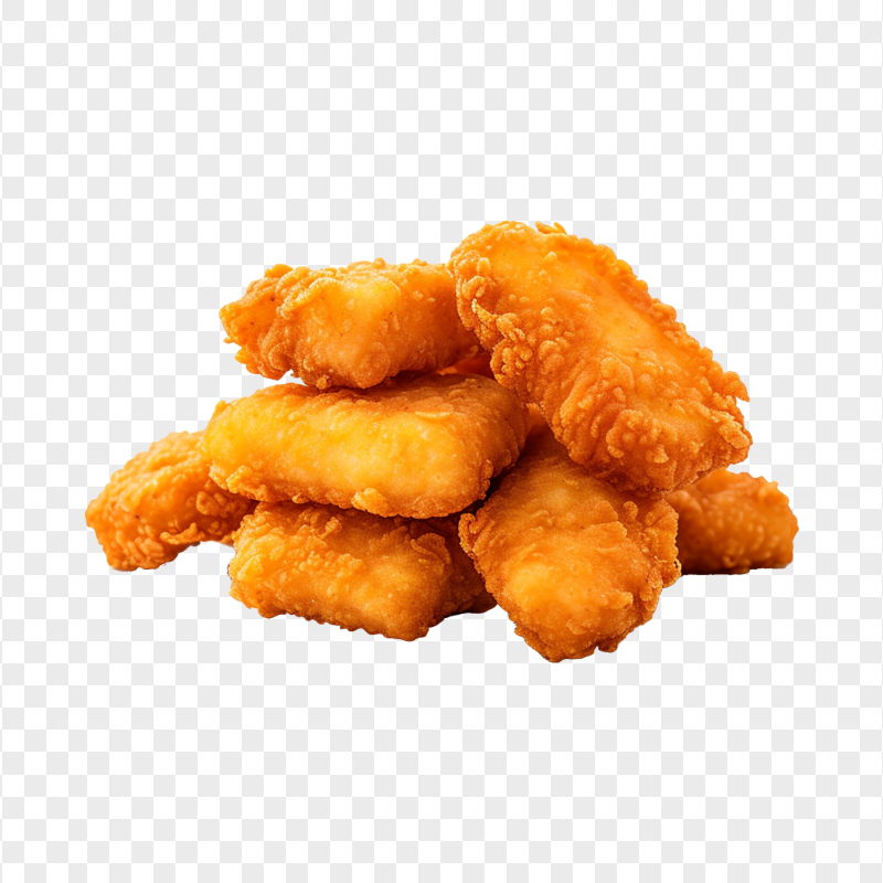 Pile of Golden Deep Fried Nuggets HD Transparent PNG