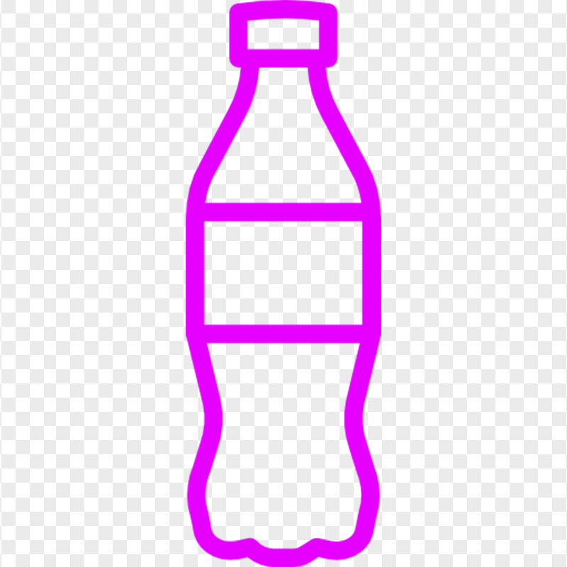 Pink Cola Water Plastic Bottle Icon PNG