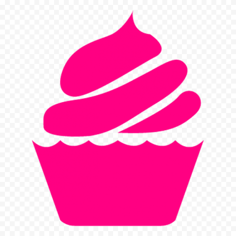 Pink Cupcake Silhouette Icon PNG | Citypng
