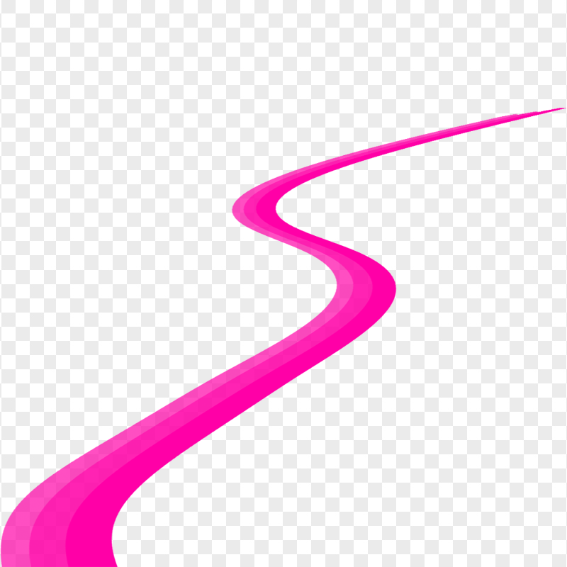 Pink Curved Curve Line PNG