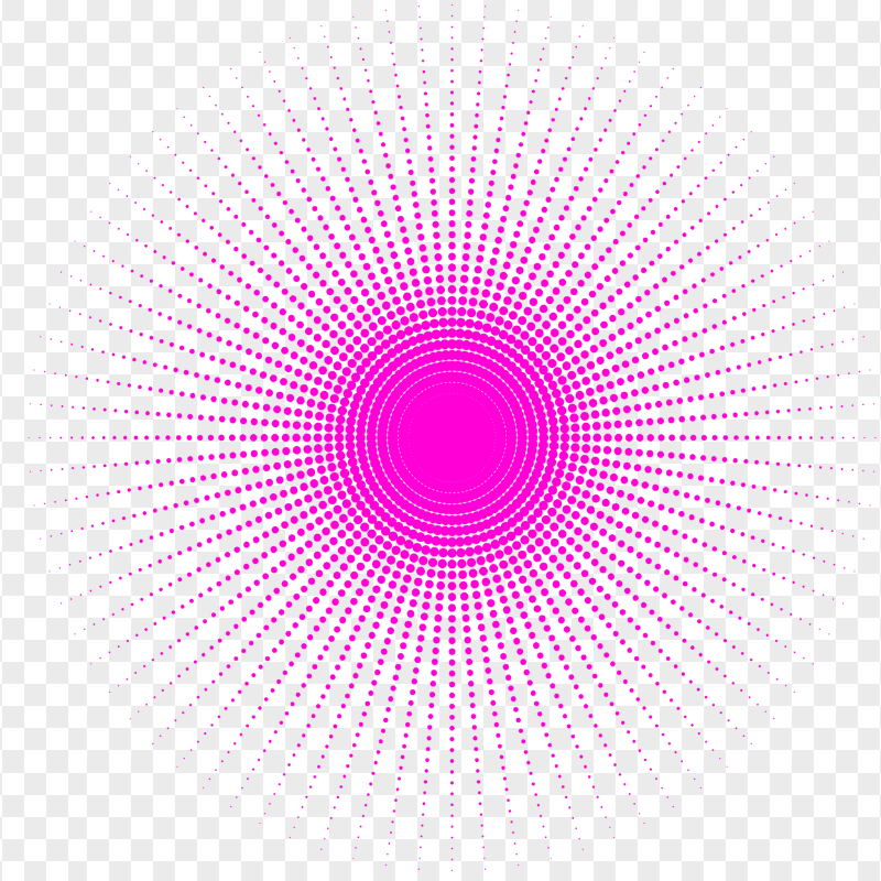 Pink Dots Halftone Circular Transparent PNG