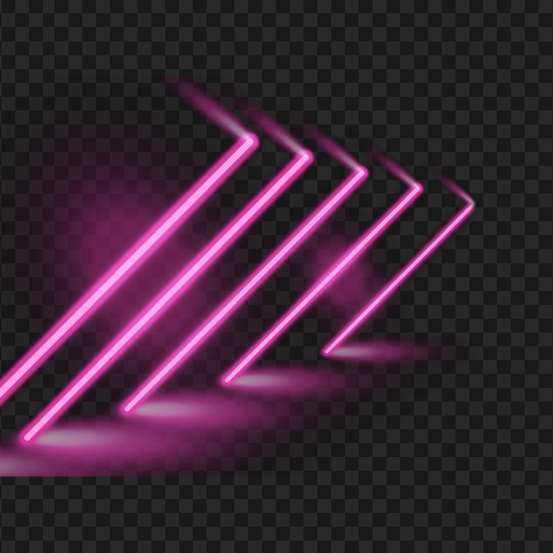 Pink Glowing Neon Bars Transparent Background