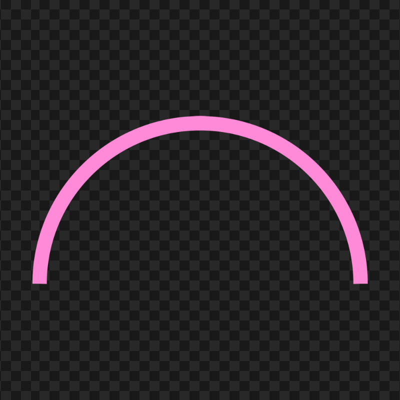 Pink Half Semi Circle Border Frame Transparent PNG
