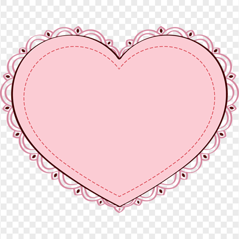 Pink Heart Flourish Border