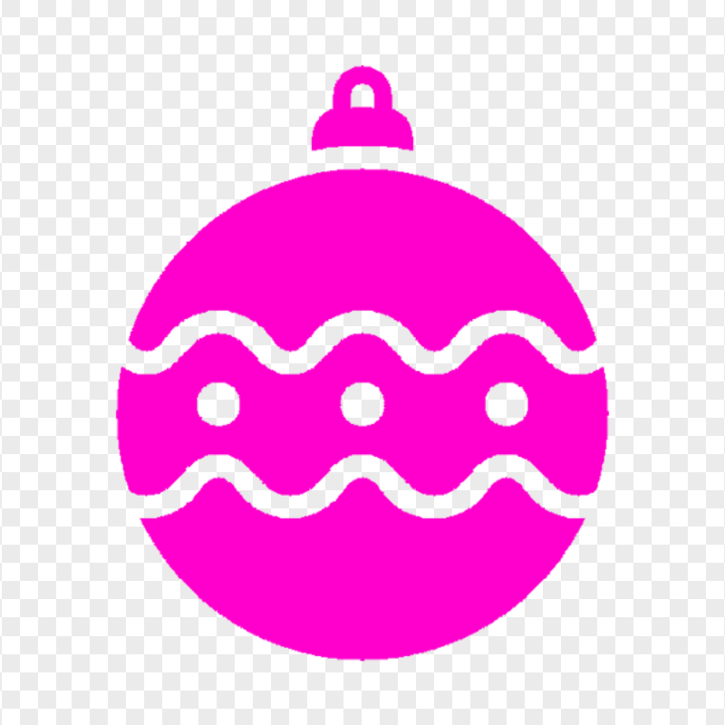 Pink Ornament Ball Icon PNG