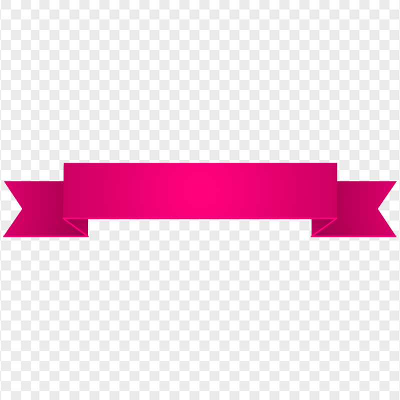 Pink Ribbon Banner Illustration PNG