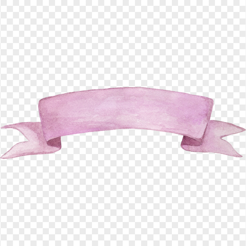 Pink Watercolor Ribbon Banner PNG
