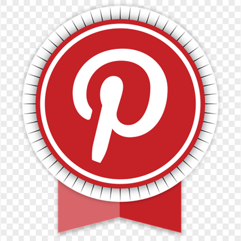 Pinterest Sign Badge Ribbon Trophy Icon