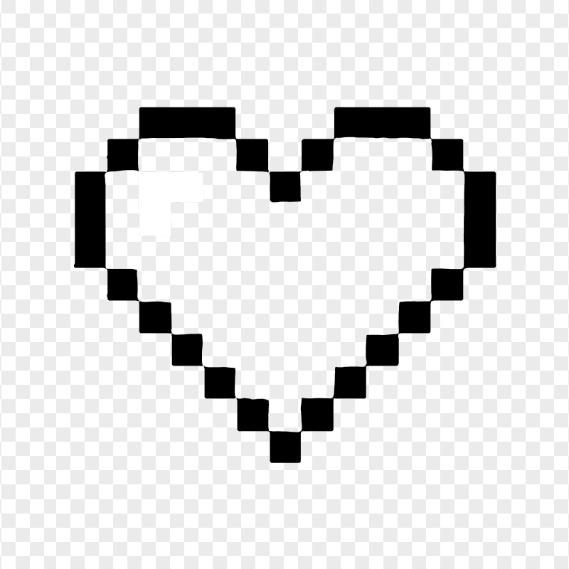 Pixel Art Heart Icon FREE PNG