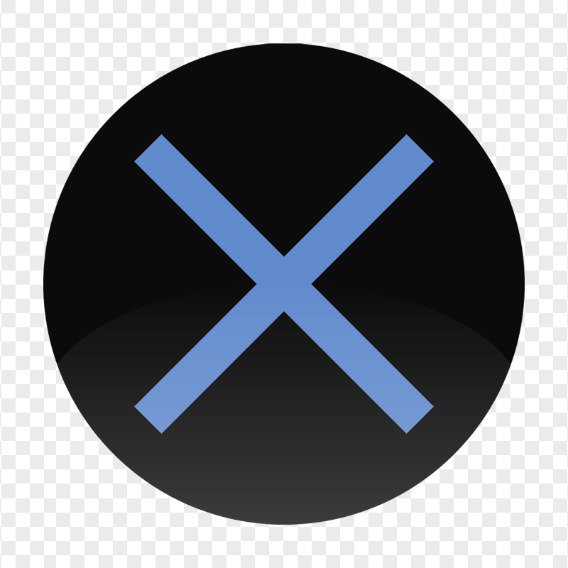 PlayStation Controller X Cross Button Icon FREE PNG