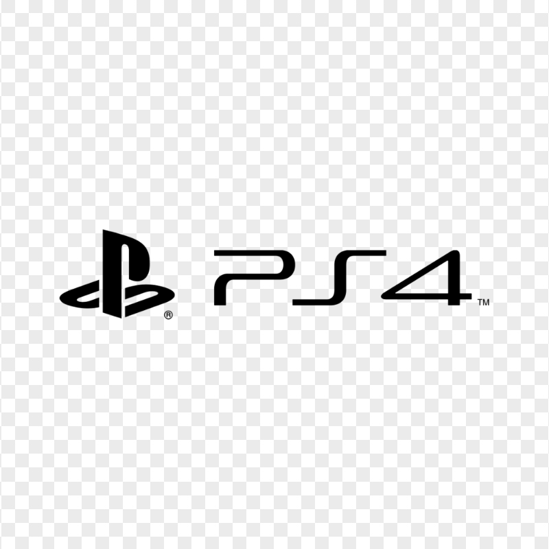 Playstation PS4 Black Logo Transparent Background