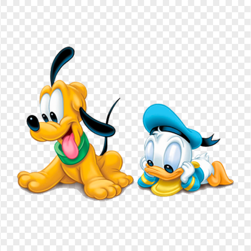 Pluto and Donald Duck Babies Illustration Characters