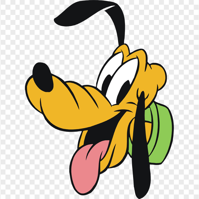 Pluto Dog Face Mickey Mouse Character PNG