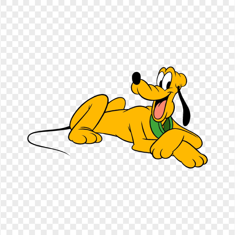 Pluto Laying Down Transparent Background