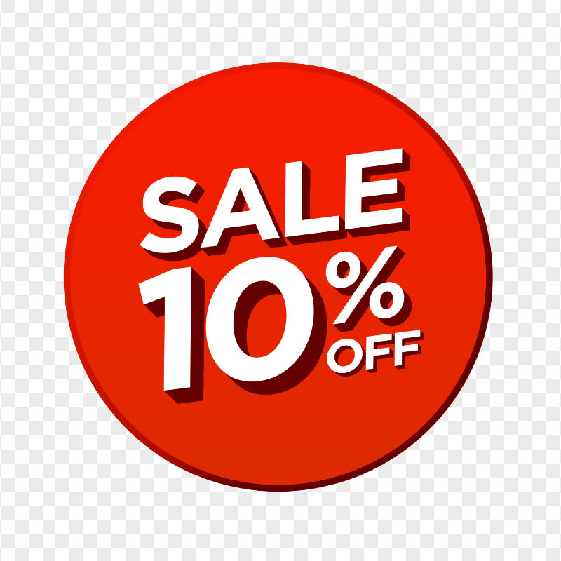 Discount 10 Percent OFF Gold Text Sign Logo FREE PNG | Citypng