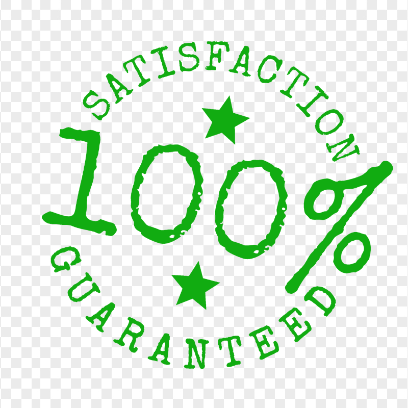 PNG 100% Satisfaction Guaranteed Green Stamp