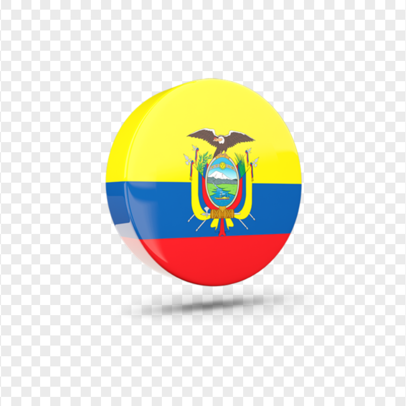 PNG 3D Ecuador Round Circle Flag Icon