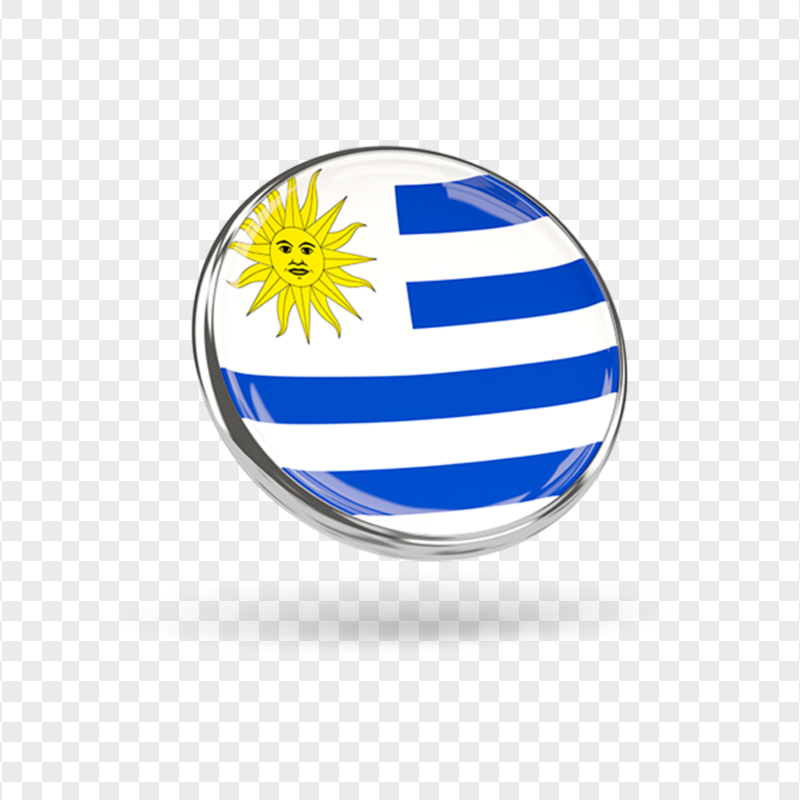 PNG 3D Round Circular Uruguay Flag Icon