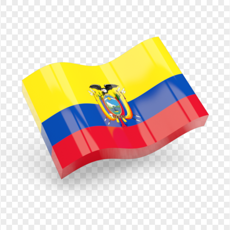 PNG 3D Wavy Ecuador Flag Icon