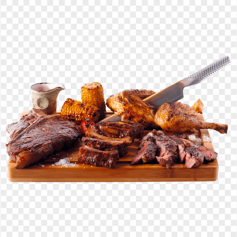 PNG Beef Steaks Wooden Plate