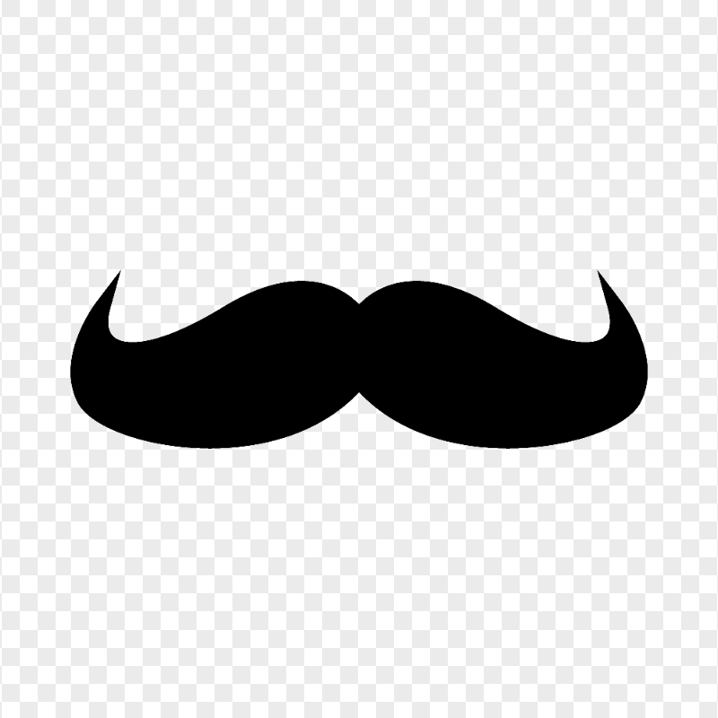 PNG Black Mustache Silhouette