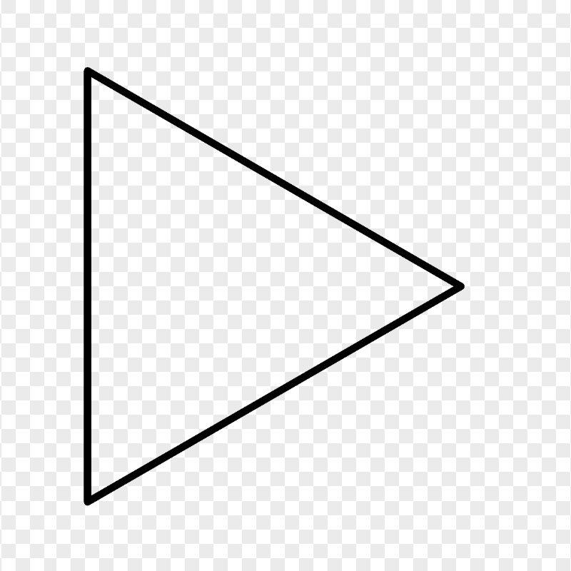 PNG Black Outline Right Triangle