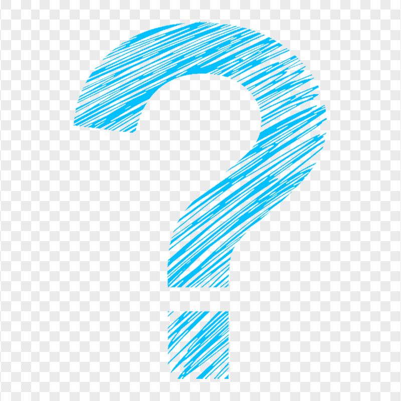 PNG Blue Scribble Question Mark Sign