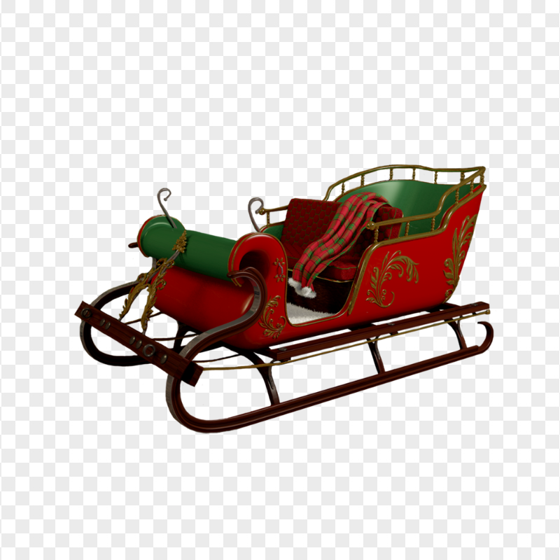 PNG Christmas Santa Real Sled Sleigh